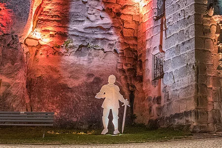 Burg Hilpoltstein bei Nacht